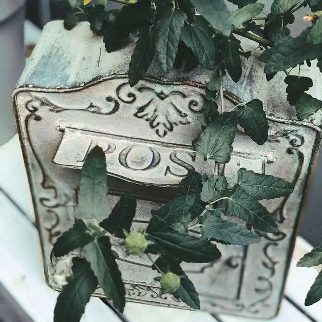 ALL CHIC Vintage Rectangular Metal Wall Mount Mailbox in Grey