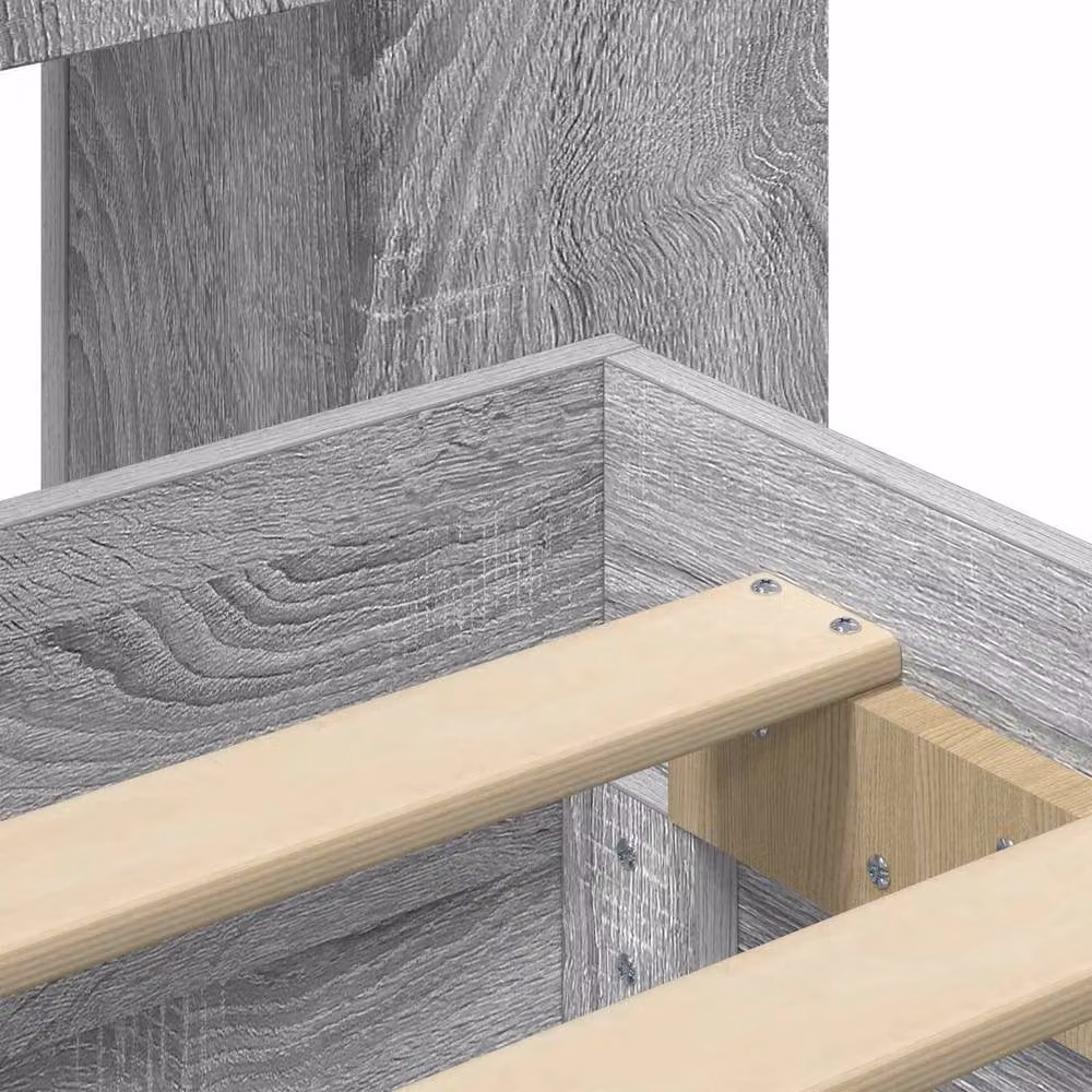 Berkfield Home Grey Sonoma Bed Frame with Storage Drawers, W/D/H: 80 x 200 cm, Engineered Wood – 3