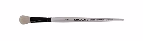 Daler-Rowney Graduate Oval Wash Watercolour Brush with Natural Goat Hair and Short Handle