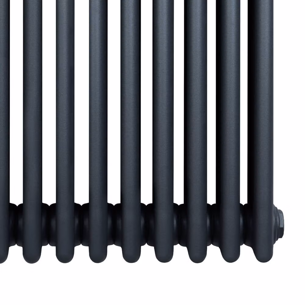 Monstershop Traditional 4 Column Steel Radiator in Anthracite Grey, H 180 cm x W 20 cm – 6