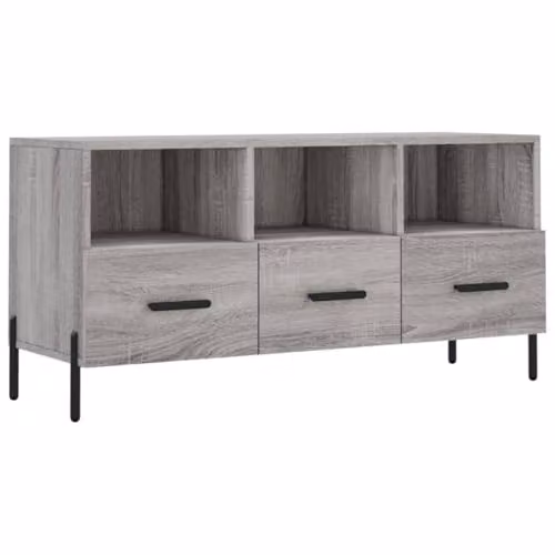 vidaXL Modern TV Cabinet in Grey Sonoma, W: 102 cm, D: 36 cm, H: 50 cm – 1
