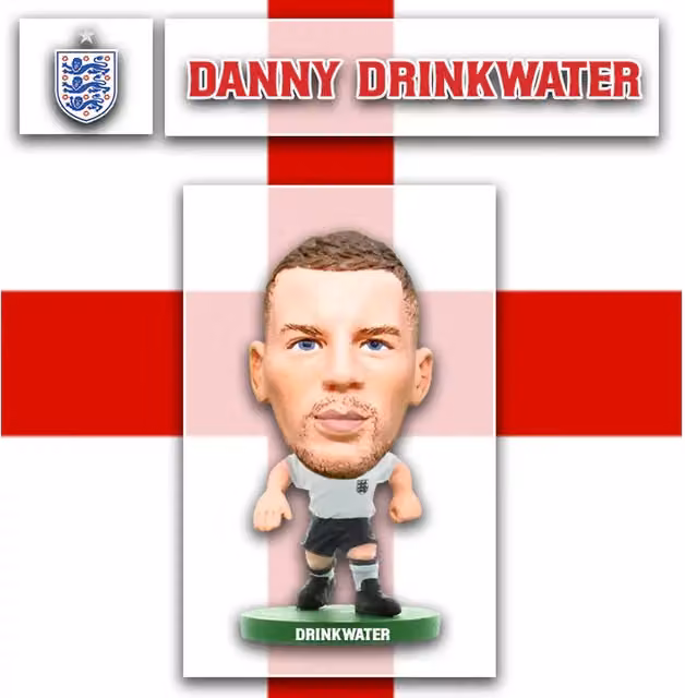SoccerStarz Danny Drinkwater England 2016 Mini Figure, White, Height: 5 cm