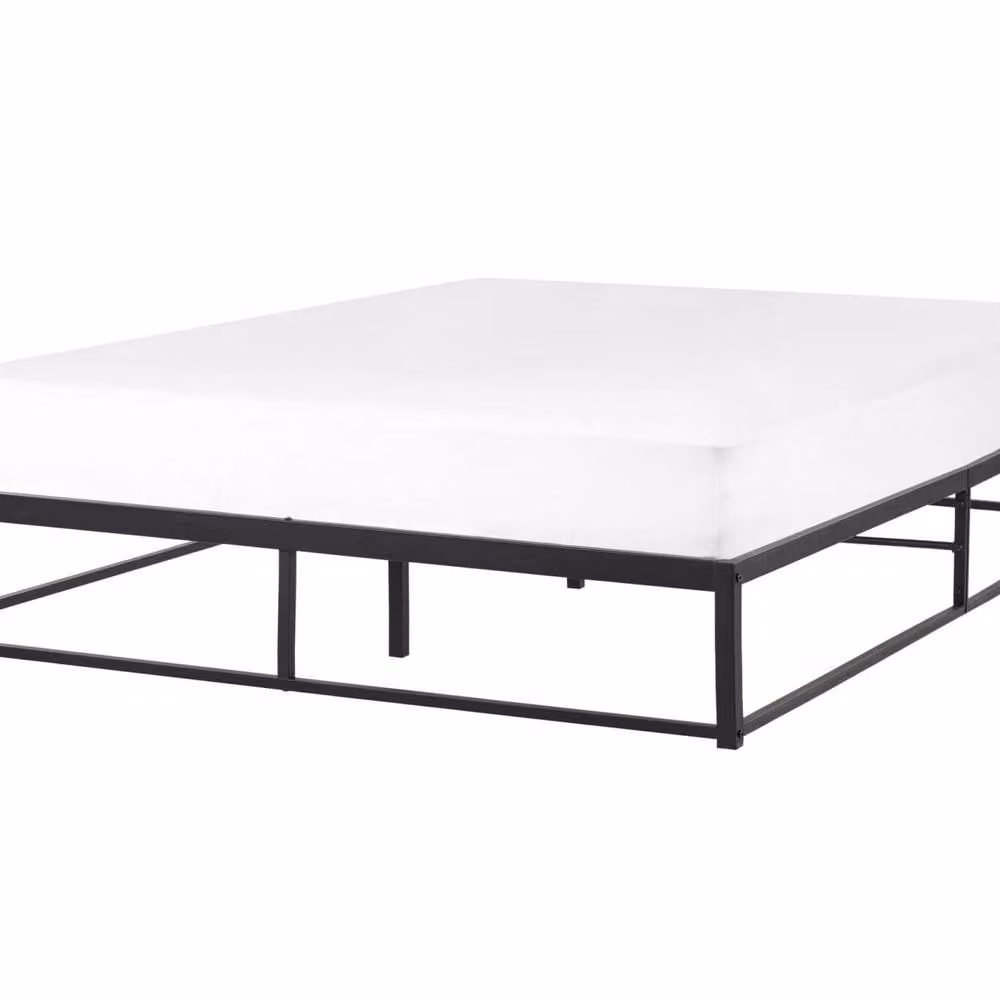 Wyld Haus Industrial Modern Black Lacquered Metal Bed, W/D/H: 180 x 200 cm – 2