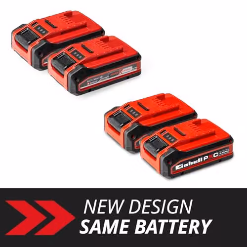 Einhell PXC 2nd Generation 18V 4.0Ah Lithium-Ion Battery Twin Pack in Black and Red – 2