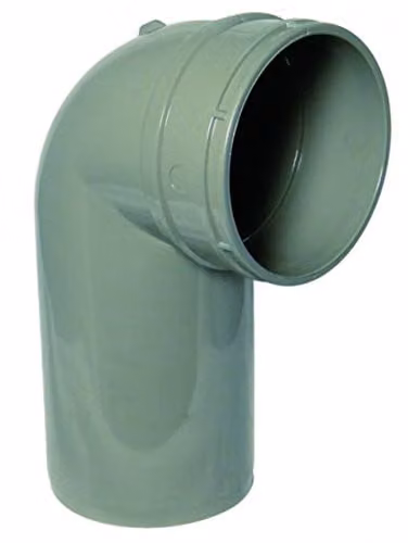 FloPlast 90 Degree Solvent Weld Soil Spigot Bend, Grey