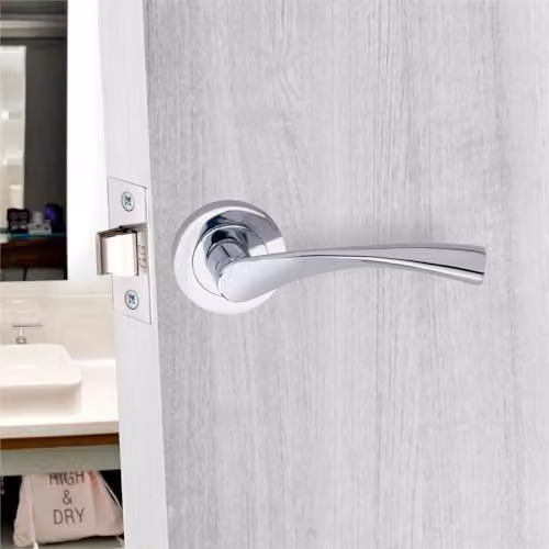 Golden Grace Astrid Design Internal Door Handles in Polished Chrome and Silver – 2
