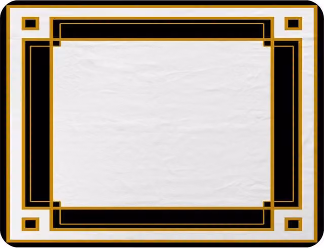 Benjamin Tate Design Art Deco Black and Gold Fleece Blanket, W/D/H: 120 x 150 cm – 2