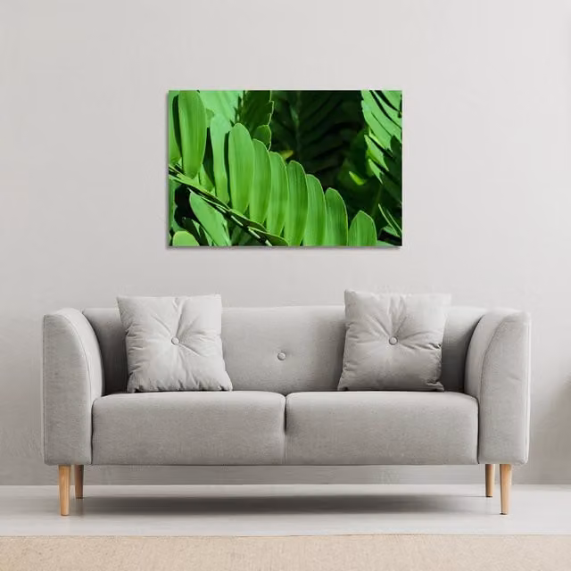 Benjamin Tate Design LTD Botanical Green Leaves Canvas Print, W: 101 cm, H: 77 cm