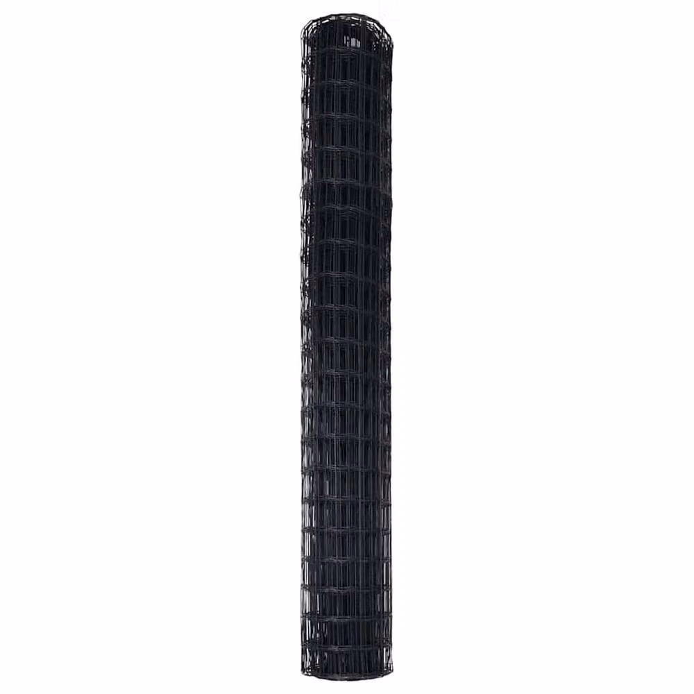 Berkfield Home Euro Fence Grey PVC-Coated Steel Fencing, W: 16 m, D: 10 m – 3