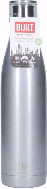 Built New York Vacuum Insulated Stainless Steel Leakproof Hydration Bottle, Silver, 740 ml – 5