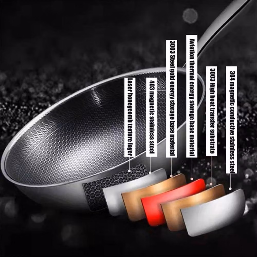 Nordara 30cm Stainless Steel Non Stick Induction Frying Pan in Silver – 4