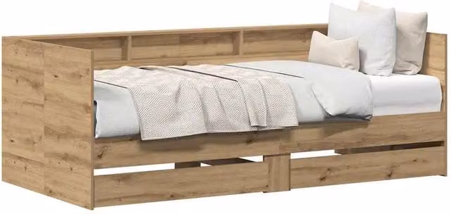 Berkfield Home Stylish Daybed with Drawers in Artisan Oak Brown, W/D/H: 190 x 75 x 86.5 cm
