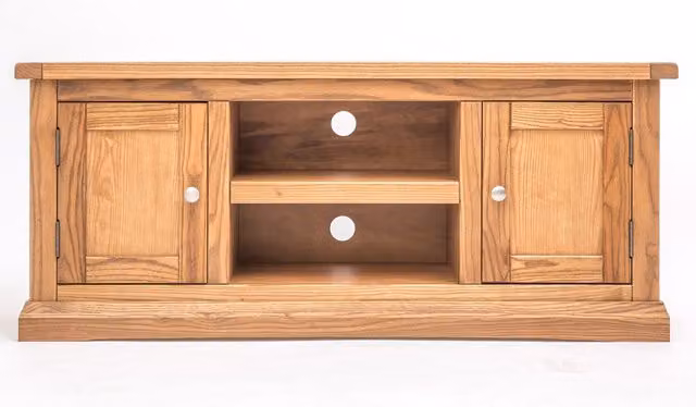 Cabinet Bits Salerno 2 Door TV Cabinet in Brown Lacquered Wood