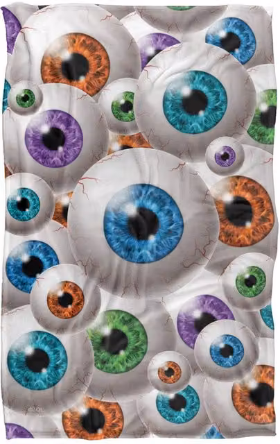 JQ Licensing James Piazza Eyeball Pattern Super Soft Fleece Throw Blanket, Multicolour, W: 91 cm, D: 147 cm – 6