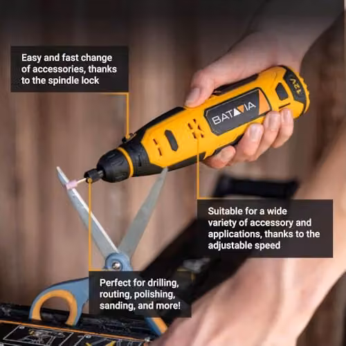 Batavia Fixxpack 12V Cordless Rotary Tool in Yellow – 4