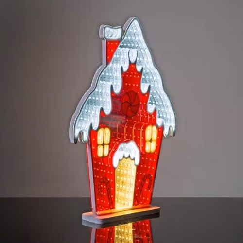 The Christmas Workshop Christmas House Infinity Double-Sided Multi-Coloured Christmas Light, Height: 40 cm – 6