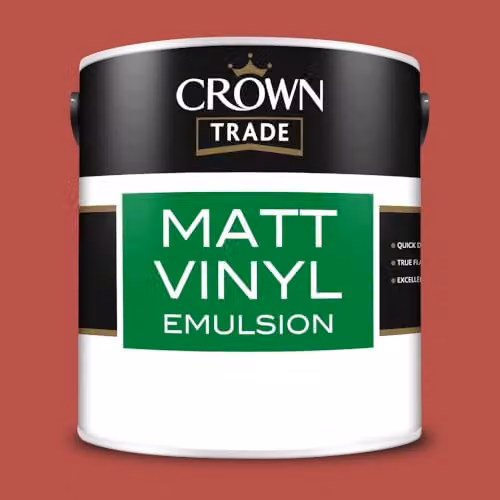Crown Trade English Fire Matt Vinyl Dispersion Paint, Multicolour, 2.5 l – 2