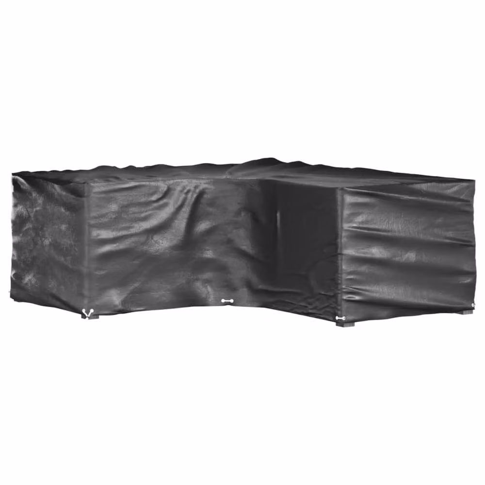 Berkfield Home L-Shaped Garden Furniture Covers, 2 Pack, Black, W/D/H: 185 x 185 x 70 cm – 3