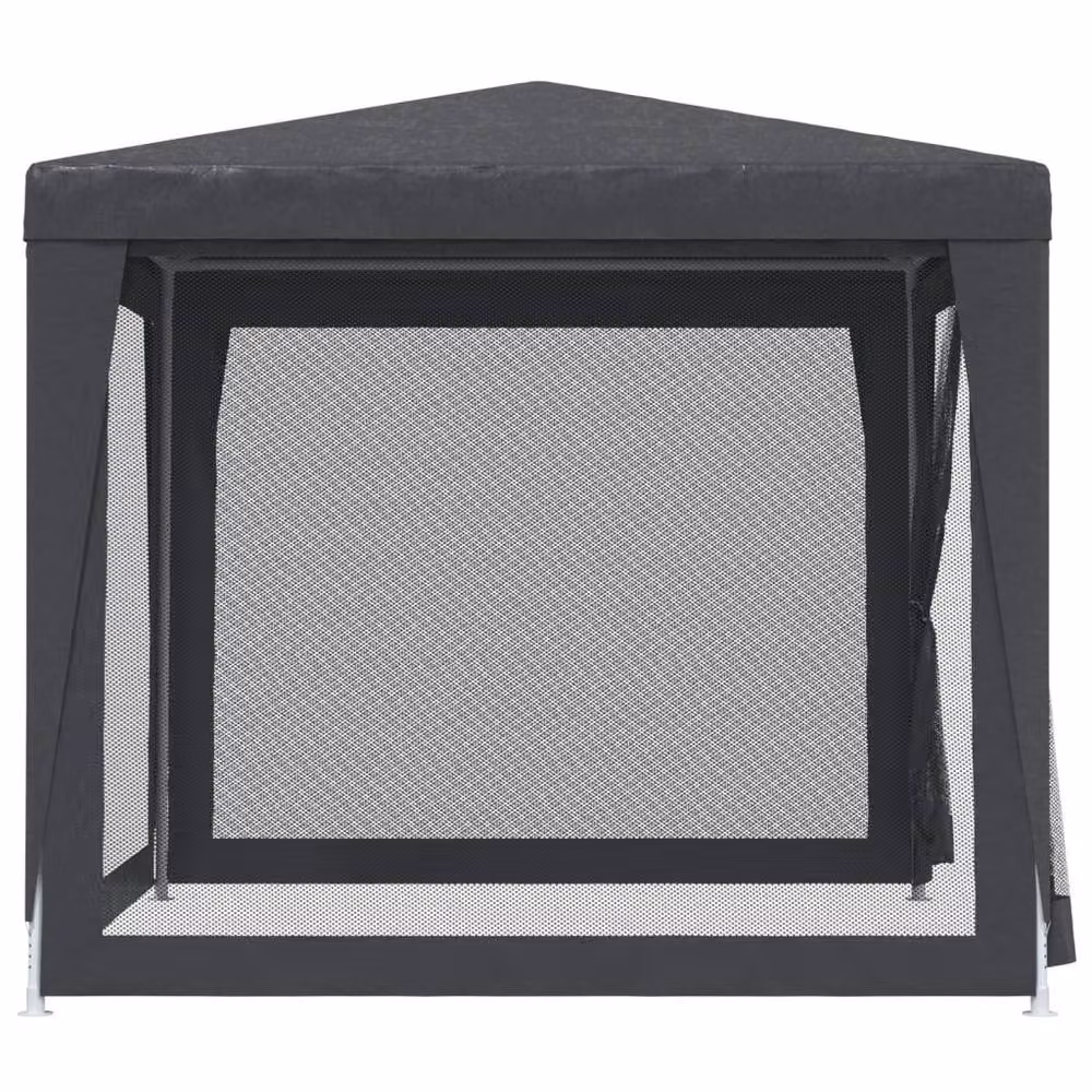 Berkfield Home Party Tent with 4 Mesh Sidewalls in Anthracite and Black, W/D/H: 250 x 250 x 245 cm – 4