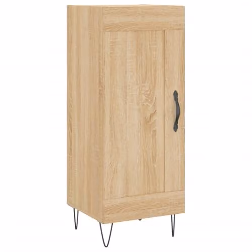 vidaXL Modern Sideboard in Sonoma Oak, Brown Engineered Wood, W/D/H: 34.5 x 34 x 90 cm
