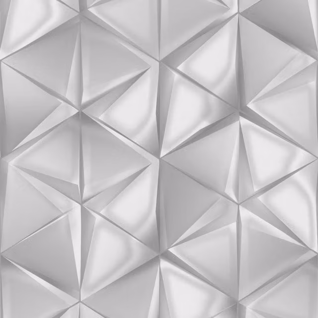 I Love Wallpaper Nera Geometric Abstract Wallpaper in Grey, Width: 33 cm