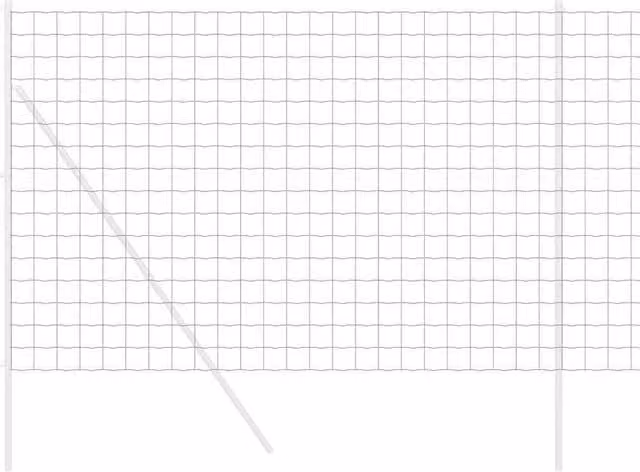 Berkfield Home Full Euro Fence Grey Steel 1.6 x 10 m