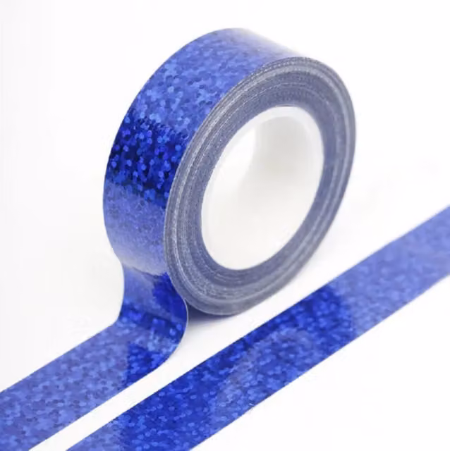 Syntego Blue Holographic Foil Washi Paper Tape