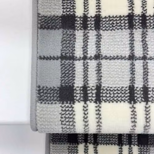 runrug Soft and Comfortable Stair Runner in Grey Tartan, W: 100 cm x L: 510 cm – 4