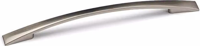 Brushed Nickel Bow Bar Kitchen Handle, 204mm