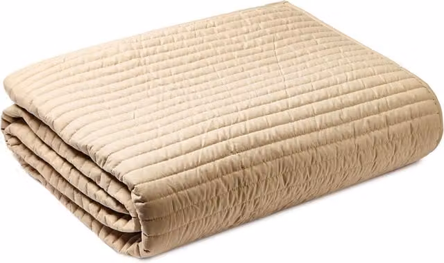 Bianca Quilted Lines Reversible Bedspread in Beige, W/D/H: 220 x 220 x 20 cm – 1