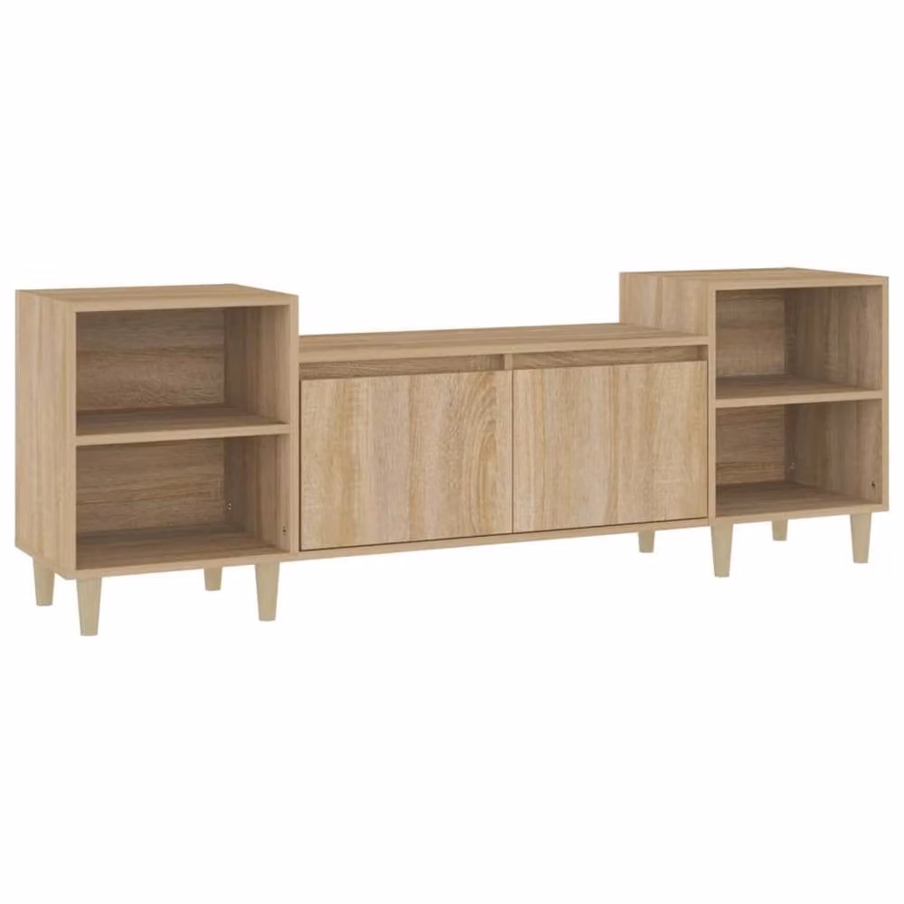 Berkfield Home Sonoma Oak TV Cabinet in Beige, W/D/H: 160 x 35 x 55 cm – 2