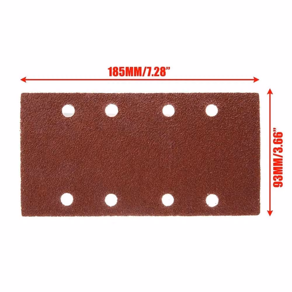 NESTLUNE 50 Abrasive Sanding Sheets for Orbital Sanders, Brown, W: 18.5 cm x D: 9.3 cm – 2