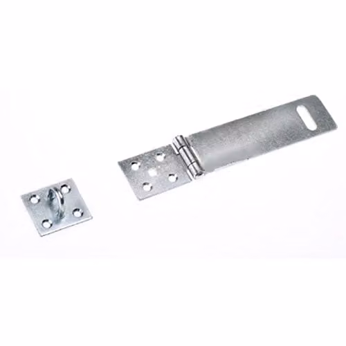Birkdale 6 inch Galvanised Zinc Safety Hasp and Staple in Silver