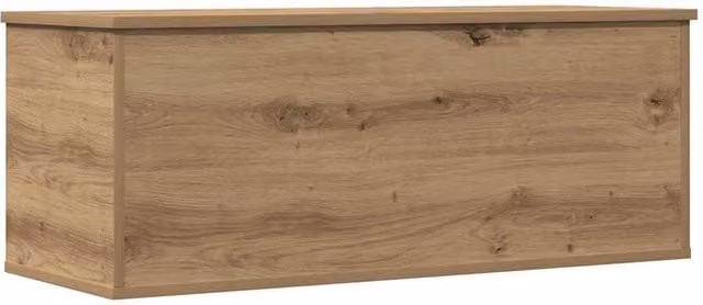 Berkfield Home Artisan Oak Storage Box in Brown, W/D/H: 90 x 35 x 35 cm