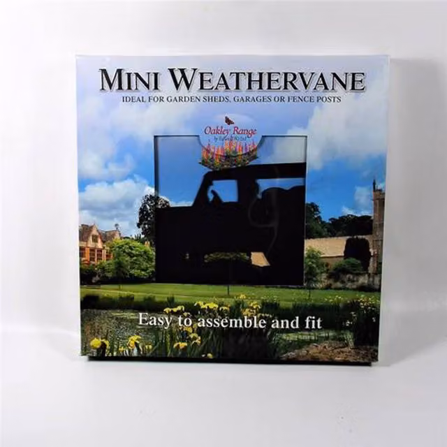 Buttercup Farm Mini Land Rover Weathervane in Black Steel, W38 x D38 x H46 cm