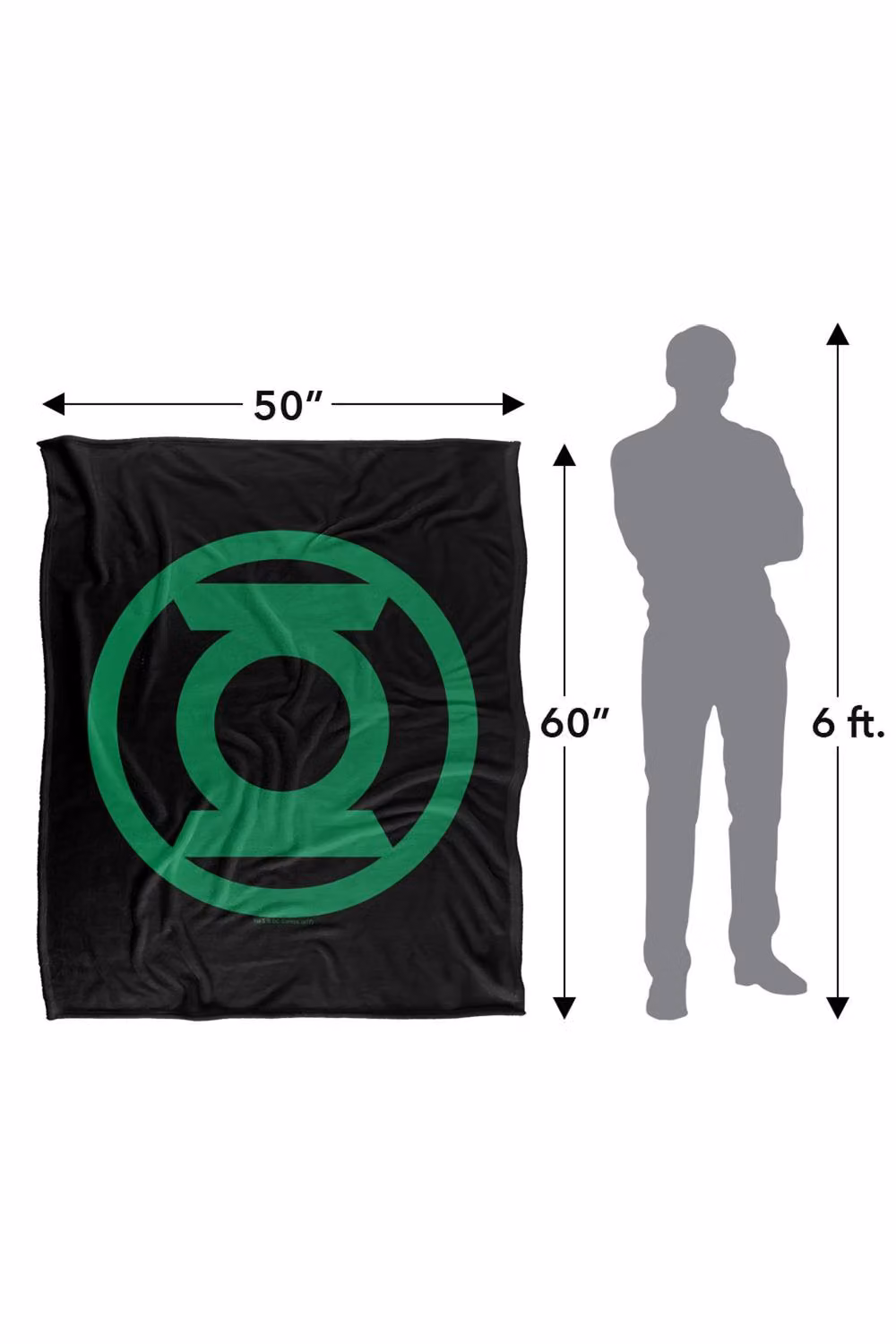 Warner Bros. Green Lantern Green Emblem Silky Touch Super Soft Fluffy Throw Blanket for Adults – 3