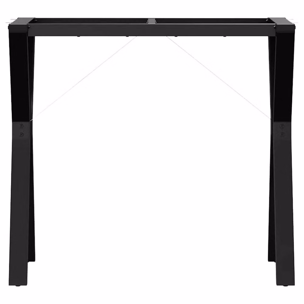 Berkfield Home Y-Frame Dining Table Legs in Black Steel, W/D/H: 80 x 40 x 73 cm – 2