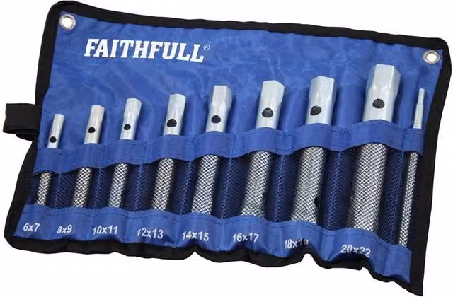 Faithfull 8 Piece Steel Box Spanner Set in Blue – 1