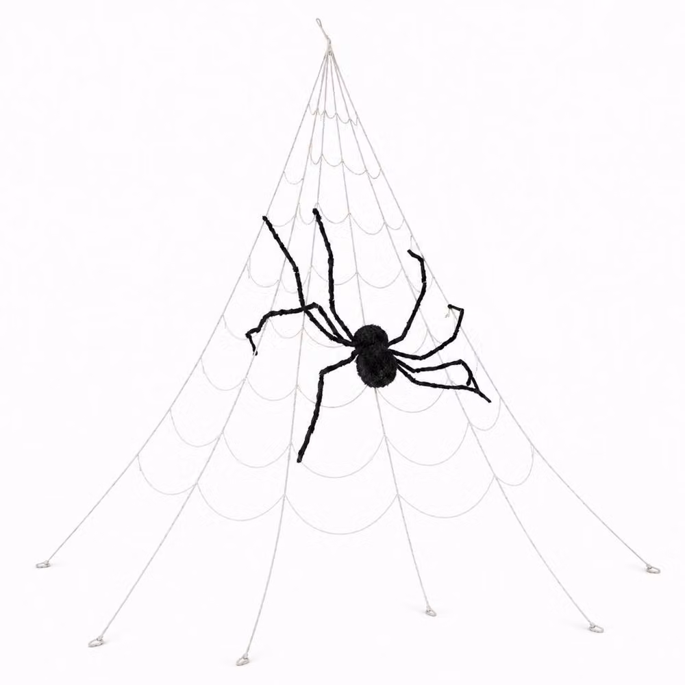 Samuel Alexander 5m Black Outdoor Mega Spider Web with Black Spider Halloween Decoration – 2