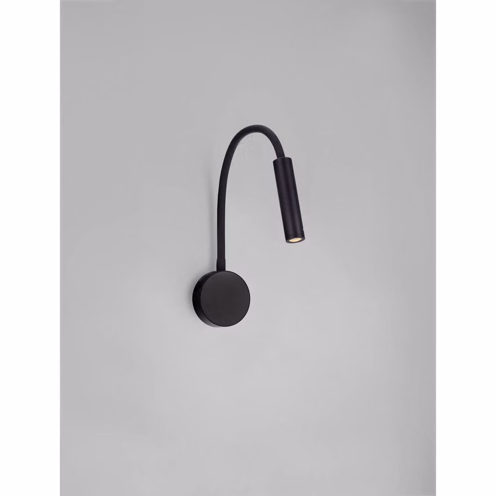 Netlighting Sonica LED Reading Wall Light, Black, 6W, 453lm, IP44 – 3