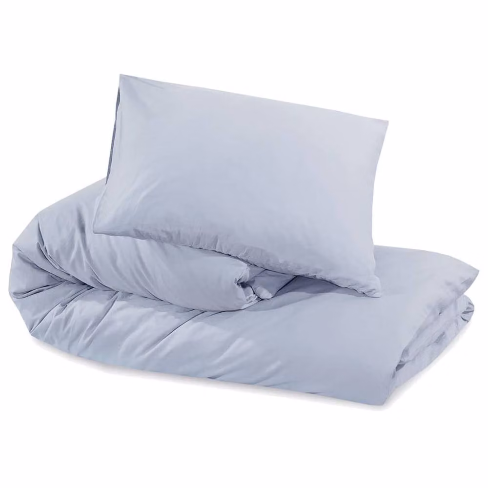 Berkfield Home Elegant Grey Cotton Duvet Cover and Pillowcase Set, W/D/H: 200 x 200 cm and 50 x 75 cm – 2
