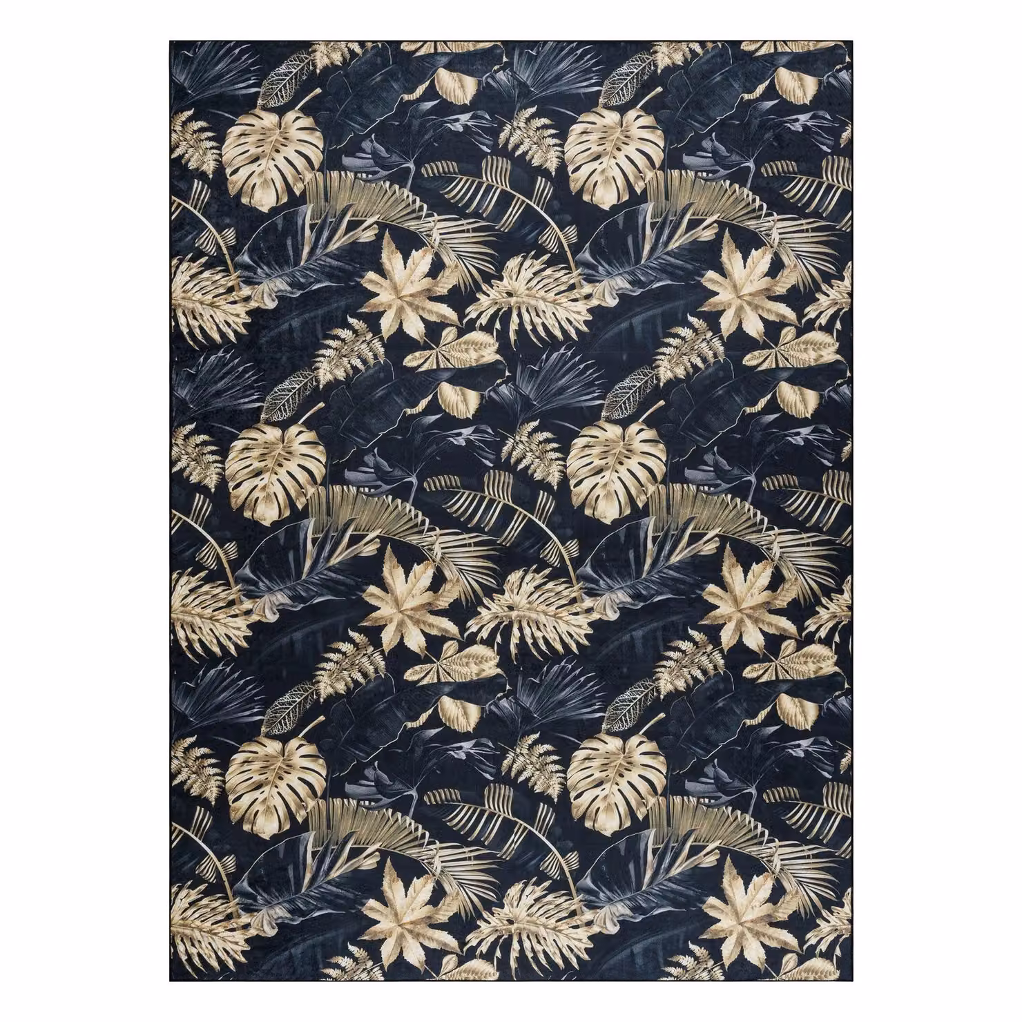RugsX Andre Floral Black Rectangular Polyester Rug, W: 120 cm, L: 170 cm – 2