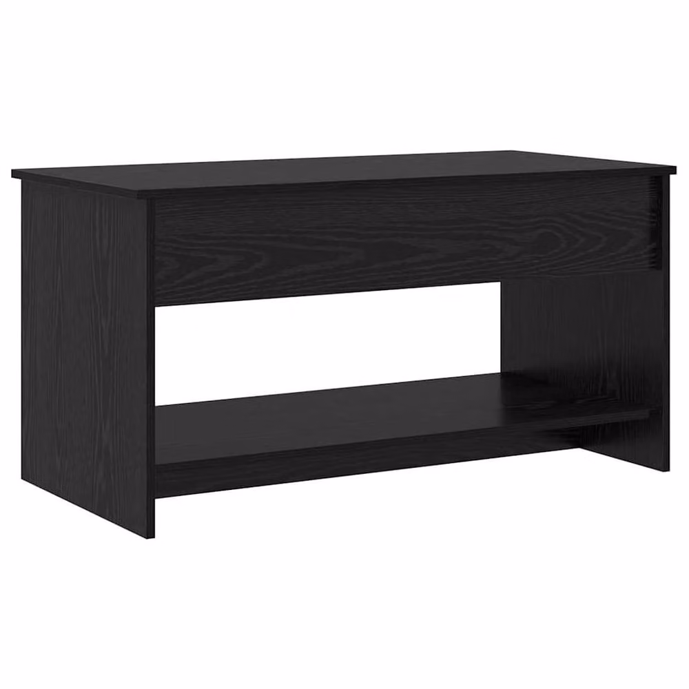 Berkfield Home Modern Black Oak Coffee Table, W: 102 cm, D: 50 cm, H: 52.5 cm – 2
