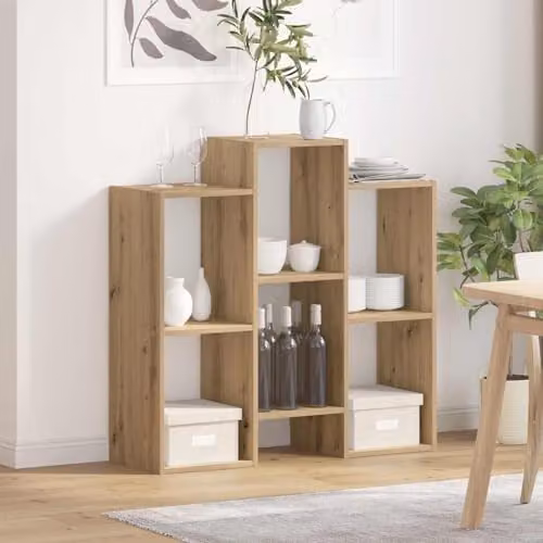 vidaXL Modern Sideboard in Artisan Oak, Brown, W/D/H: 90 x 30 x 90 cm – 2