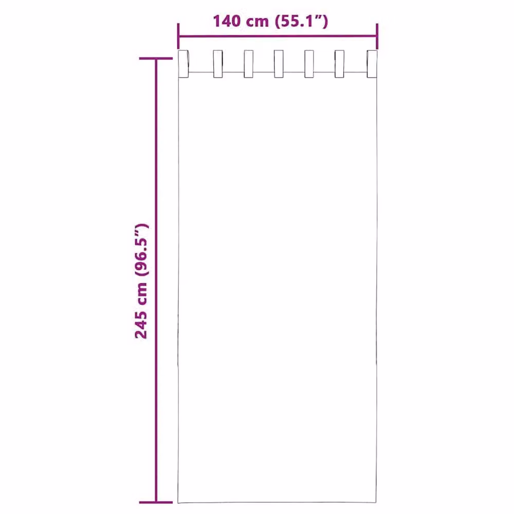 Berkfield Home Orange Voile Fabric Panel Curtains with Tabs, 2 Pack, W: 140 cm, H: 245 cm – 2