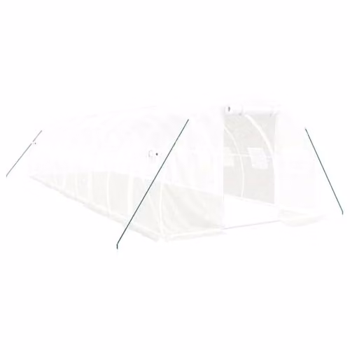 vidaXL Greenhouse with Steel Frame in White, 30 m2, W: 10 m, D: 3 m, H: 2 m – 1