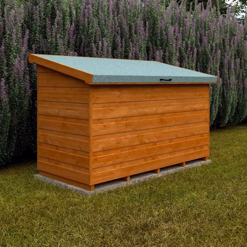 Buttercup Farm 12mm Wood Tool Chest Shed in Orange and Grey, W/D/H: 67.5 x 145 x 97.5 cm – 2