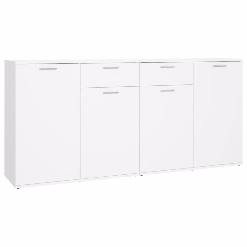 Berkfield Home Modern White Matt Sideboard in MDF, W/D/H: 160 x 36 x 75 cm – 2