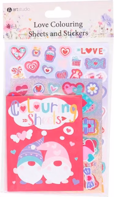 Art Studio Nature Colouring Sheets and Stickers Multicolour Creative Paper Set for Children