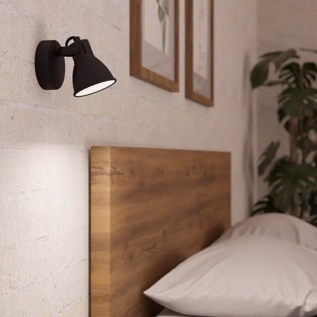 Eglo Seras Black Metal Adjustable Ceiling Spotlight